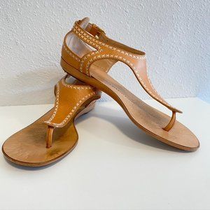 Giuseppe Zanotti natural leather flat sandal